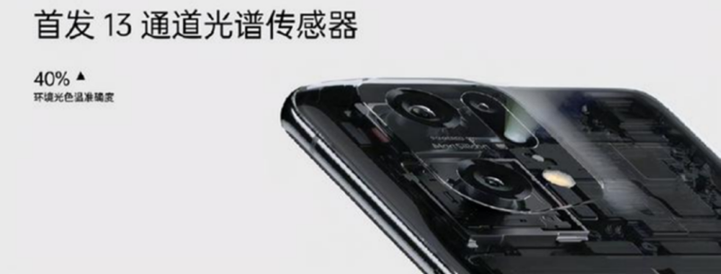 OPPO Find X5 Pro中的13通道光譜傳感器 OPPO Find X5 Pro中的13通道光譜傳感器